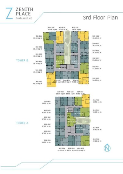 ซีนิธ เพลส สุขุมวิท 42 / 64 ตรม. ชั้น 4-17