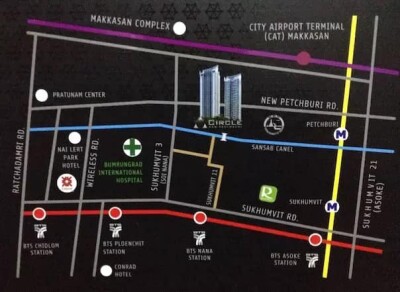 เซอร์เคิล คอนโดมิเนียม / 44.09 ตร.ม. ชั้น: 27-20