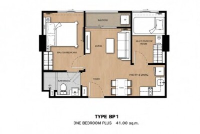 น็อตติ้ง ฮิลล์ ดิ เอ็กซ์คลูซีฟ เจริญกรุง / 42.5 ตร.ม.  ชั้น 5-9