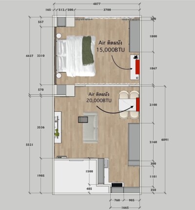 อัปเดตล่าสุด 5/3/68 : เดอะ วอเตอร์ฟอร์ด สุขุมวิท 50 /  56.5 ตรม. ตึก1 ชั้น2-10
