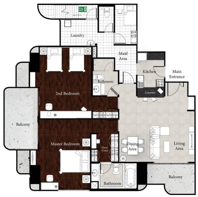 ปิยะทิพย์ เพลส / 173 ตร.ม. ชั้น 18 *-12