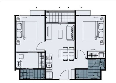 เอ สเปซ ไฮด์อเวย์ อโศก - รัชดา / - ขนาด 54 ตรม. วิวสระว่ายน้ำ-10