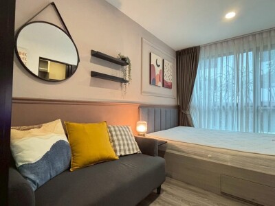 ให้เช่า ดิ ออริจิ้น อ่อนนุช (The Origin Onnut) ขนาด 22 ตร.ม.  1 ห้องนอน, 1 ห้องน้ำ, 1 ครัว  ชั้น 2 อาคาร B-4