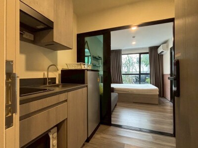 ให้เช่า ดิ ออริจิ้น อ่อนนุช (The Origin Onnut) ขนาด 22 ตร.ม.  1 ห้องนอน, 1 ห้องน้ำ, 1 ครัว  ชั้น 2 อาคาร B-7