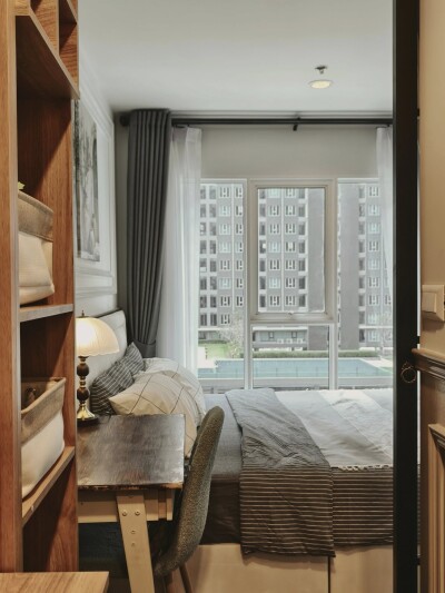 ให้เช่าคอนโด Regent Home Bangna 1 ห้องนอน  ขนาด 28 ตารางเมตร อาคาร D, ชั้น 7, วิวสระว่ายน้ำ ห่างจาก BTS บางนา เพียง 400-14