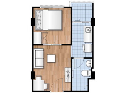 เดอะคิทท์ ติวานนท์ / 28 ตร.ม. เอ8 ชั้น 2-15