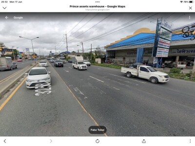 โกดังใหม่ให้เช่า 532 ตารางเมตร@ 120 บ ติดถนนกิ่งแก้ว-6