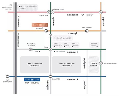 พาร์ค ออริจิ้น ราชเทวี / 📍 ใกล้ BTS ราชเทวี / MRT ราชเทวี 🏢 ขนาด 34.83 ตร.ม.