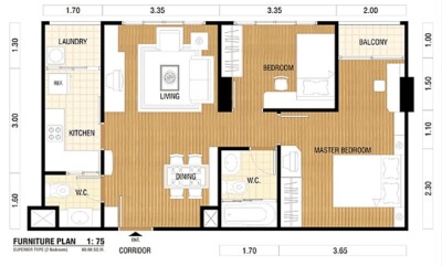 ลุมพินี วิลล์ ศูนย์วัฒนธรรม / 61 ตร.ม. ชั้น 6-19