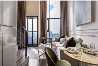 ไนท์บริดจ์ สเปซ รัชโยธิน / ห้อง ดูเพล็กซ์ ขนาด 38 ✔ ชั้น 32 ✔1Bed1Bath duplex