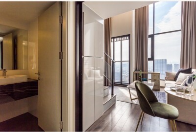 ไนท์บริดจ์ สเปซ รัชโยธิน / ห้อง ดูเพล็กซ์ ขนาด 38 ✔ ชั้น 32 ✔1Bed1Bath duplex