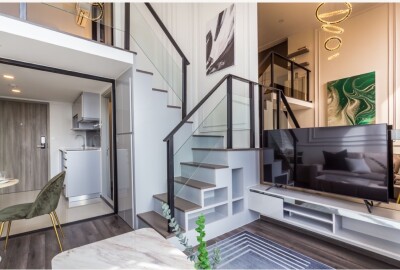 ไนท์บริดจ์ สเปซ รัชโยธิน / ห้อง ดูเพล็กซ์ ขนาด 38 ✔ ชั้น 32 ✔1Bed1Bath duplex